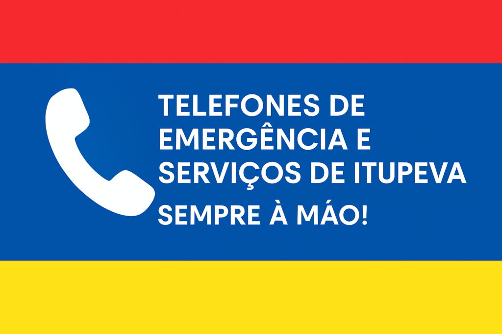 Banner Telefones de Emergência e Serviços de Itupeva – Sempre à mão